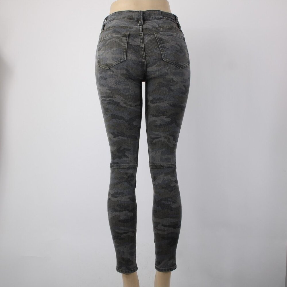 Etienne Marcel Jeans Sz 26 x 28 Charcoal MultiColor Camo Skinny Cotton Poly Jean - Picture 9 of 16
